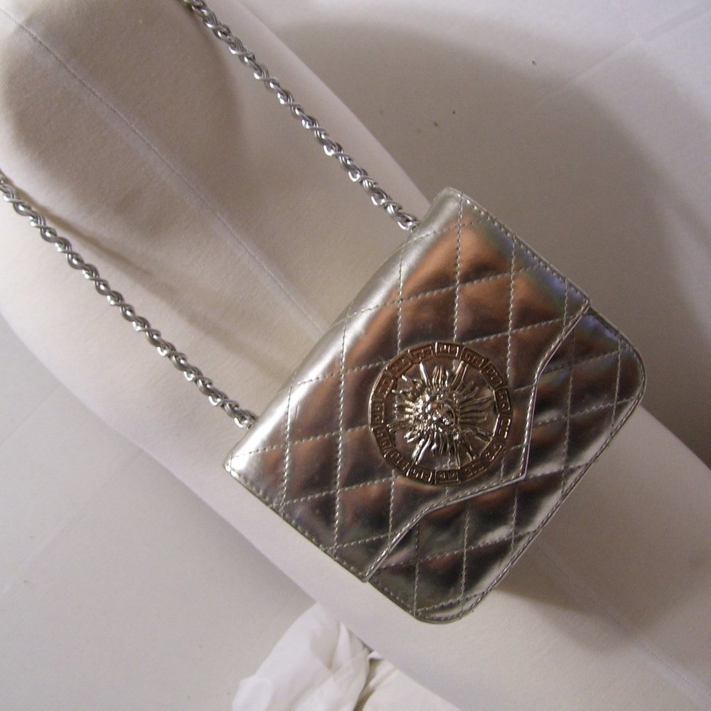 Fashion Silver Metallic Handbag Purse Clutch Pocketbook NWOT